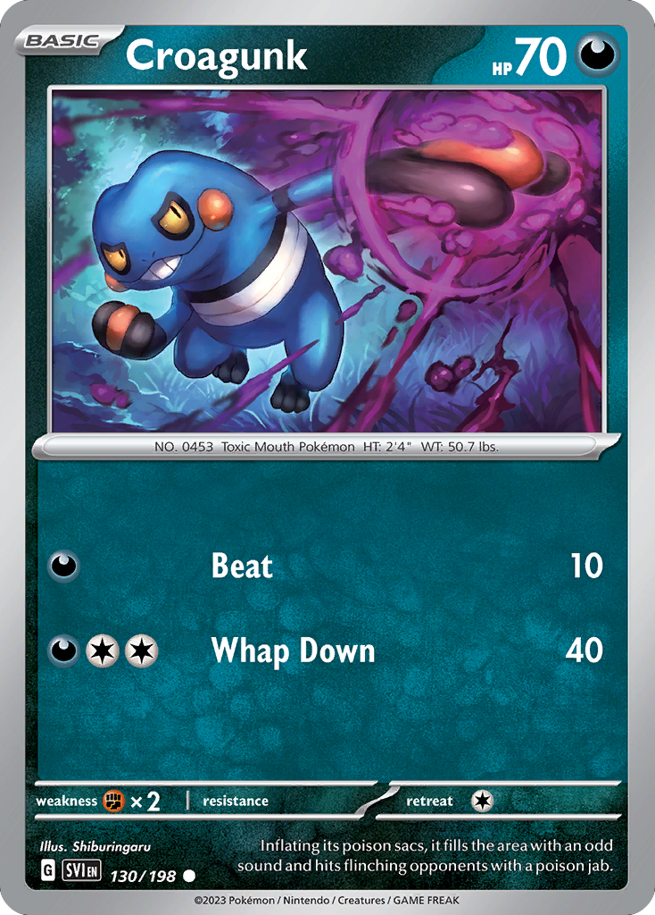 Croagunk - 130/198 - Reverse Holofoil