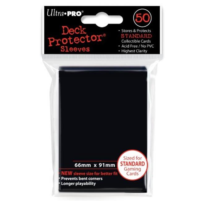 Deck Pro Black 50ct Standard Sleeves