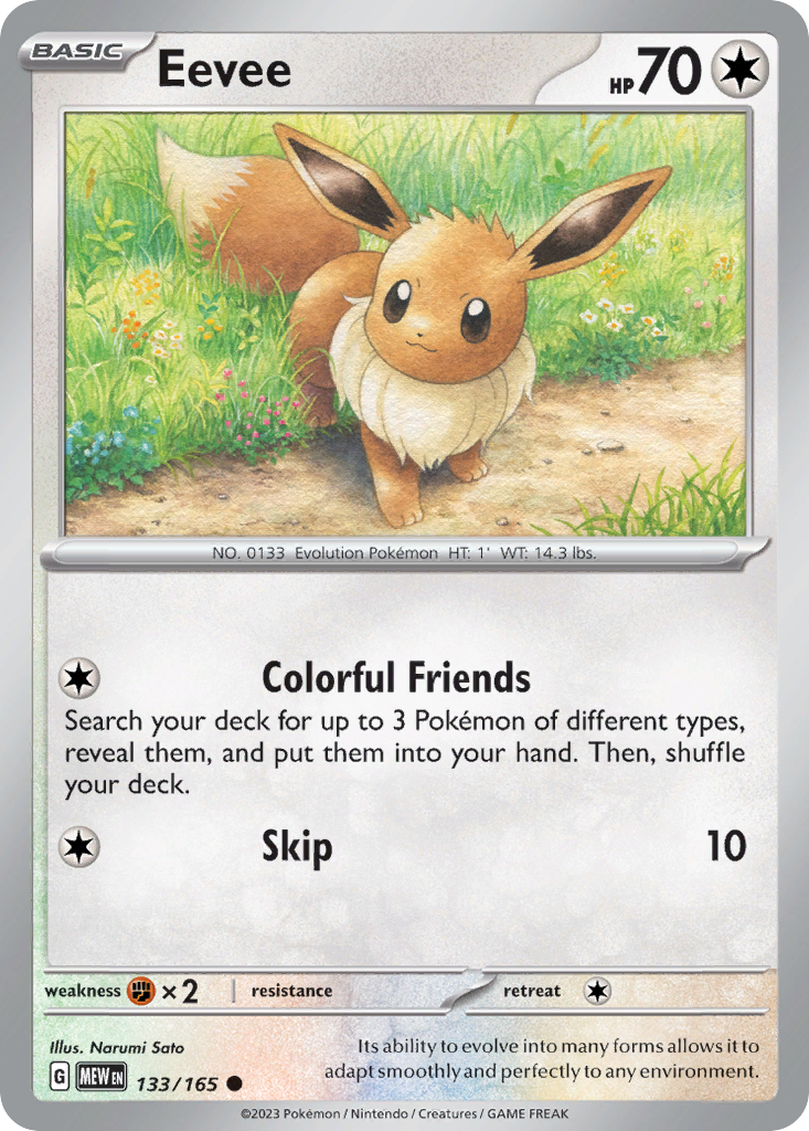 Eevee - 133/165 - Reverse Holofoil
