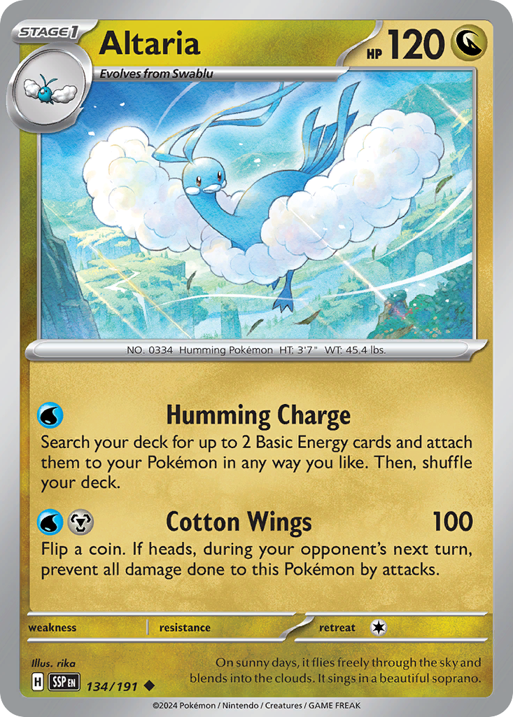 Altaria - 134/191 - Reverse Holofoil