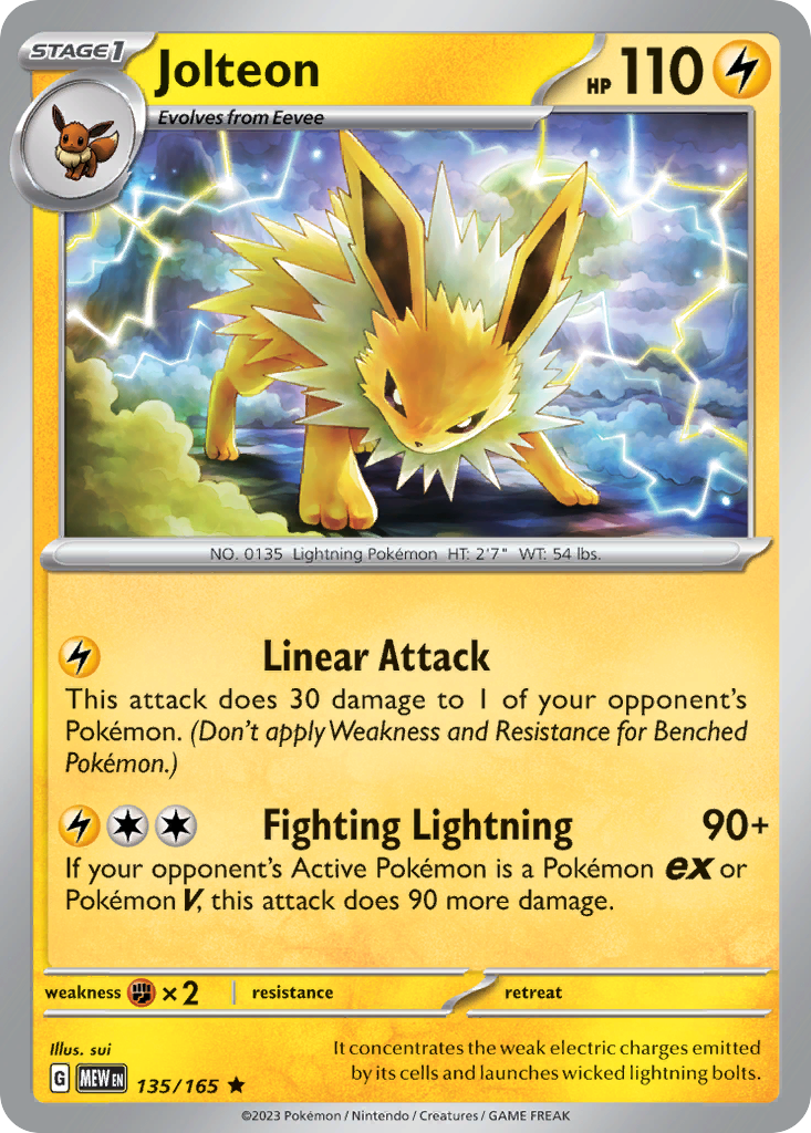 Jolteon - 135/165 - Reverse Holofoil