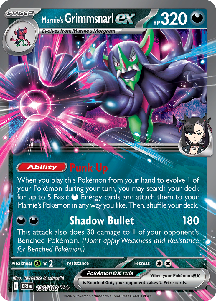 Marnie's Grimmsnarl ex - 136/182