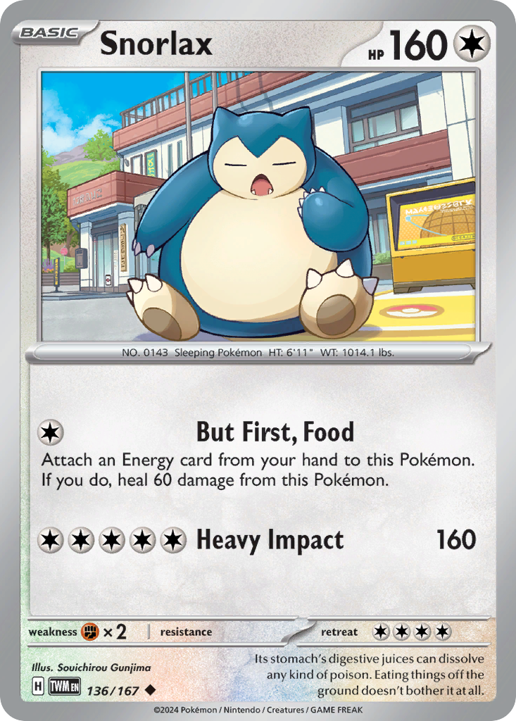 Snorlax - 136/167 - Reverse Holofoil