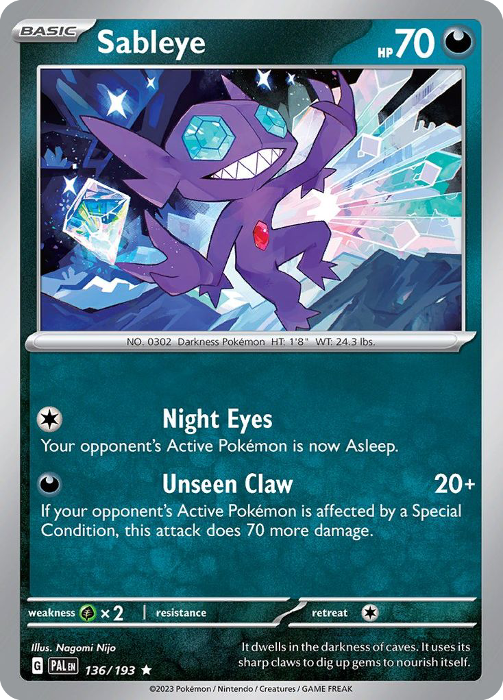 Sableye - 136/193 - Reverse Holofoil