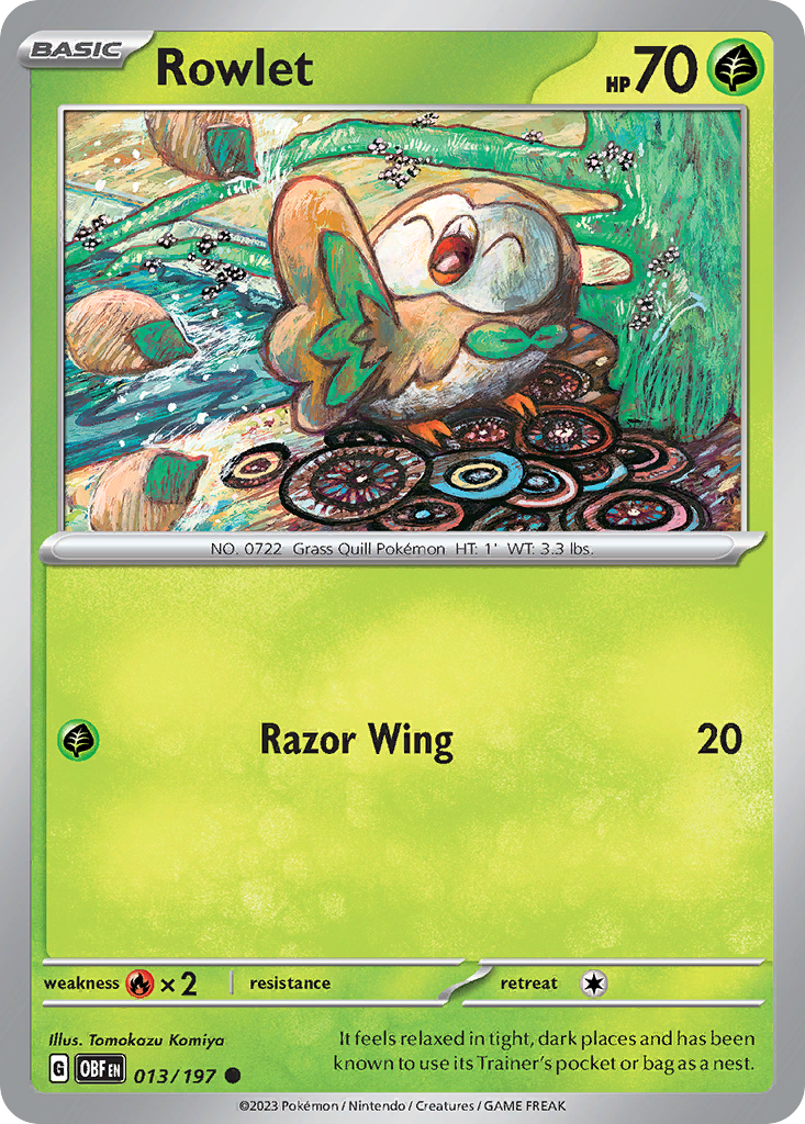 Rowlet - 013/197 - Reverse Holofoil