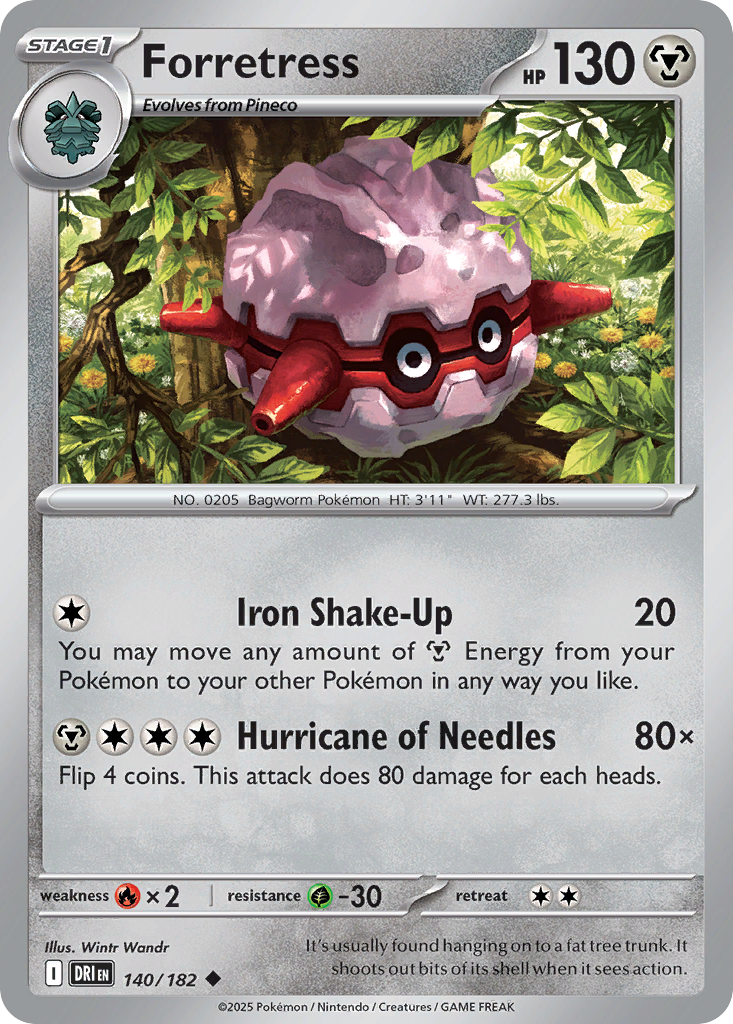 Forretress - 140/182 - Reverse Holofoil