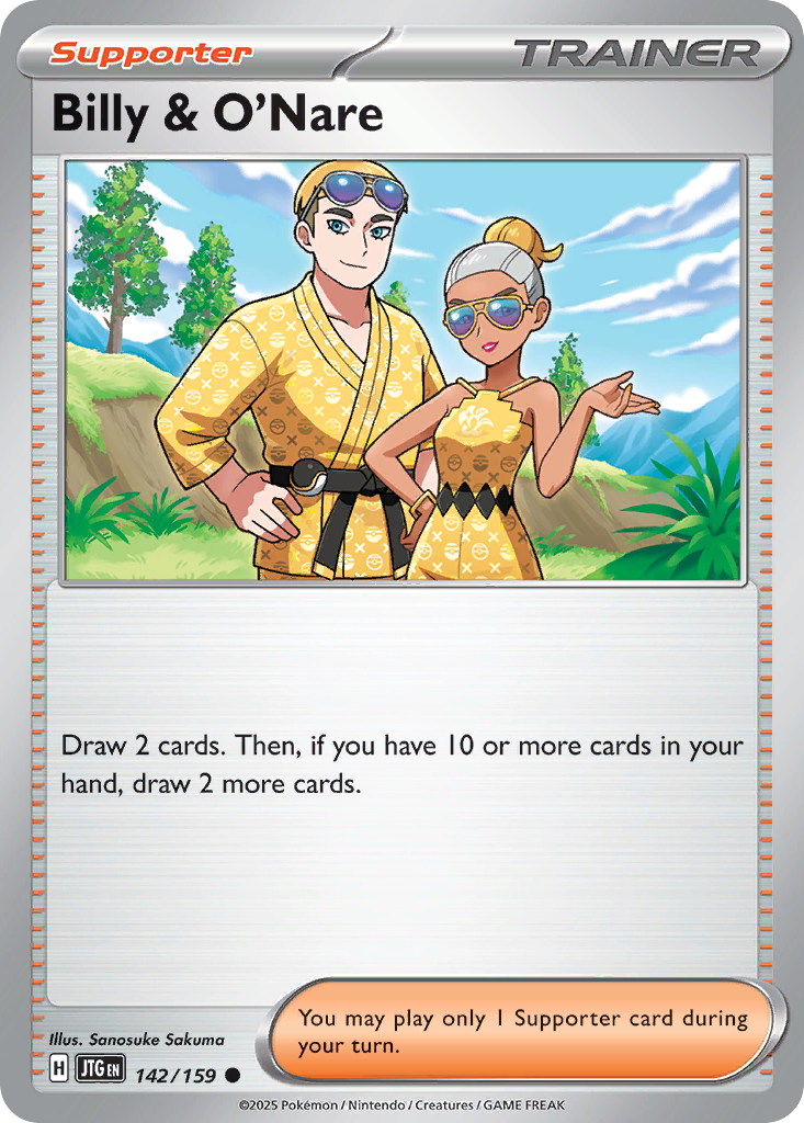 Billy & O'Nare - 142/159 - Reverse Holofoil
