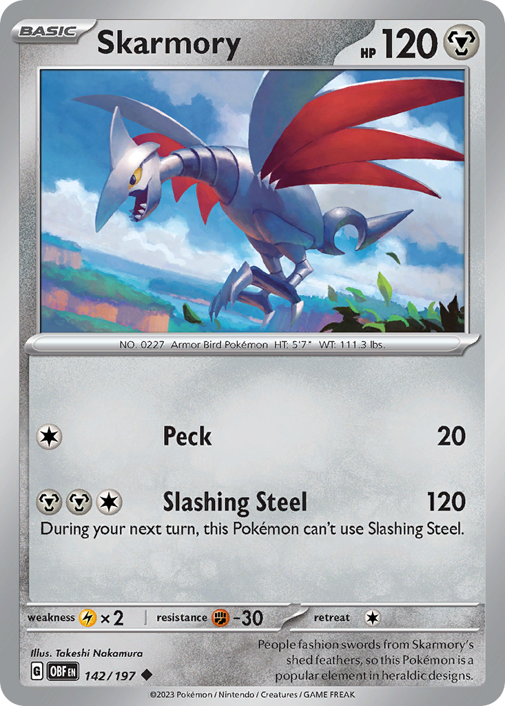 Skarmory - 142/197 - Reverse Holofoil