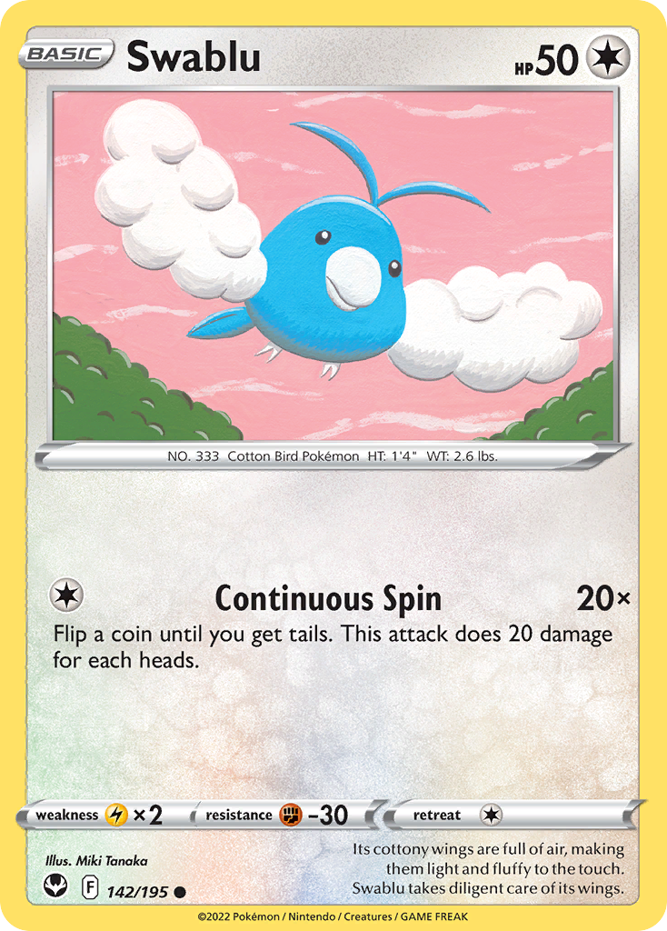 Swablu - 142/195 - Reverse Holofoil