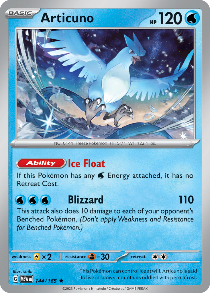 Articuno - 144/165 - Reverse Holofoil