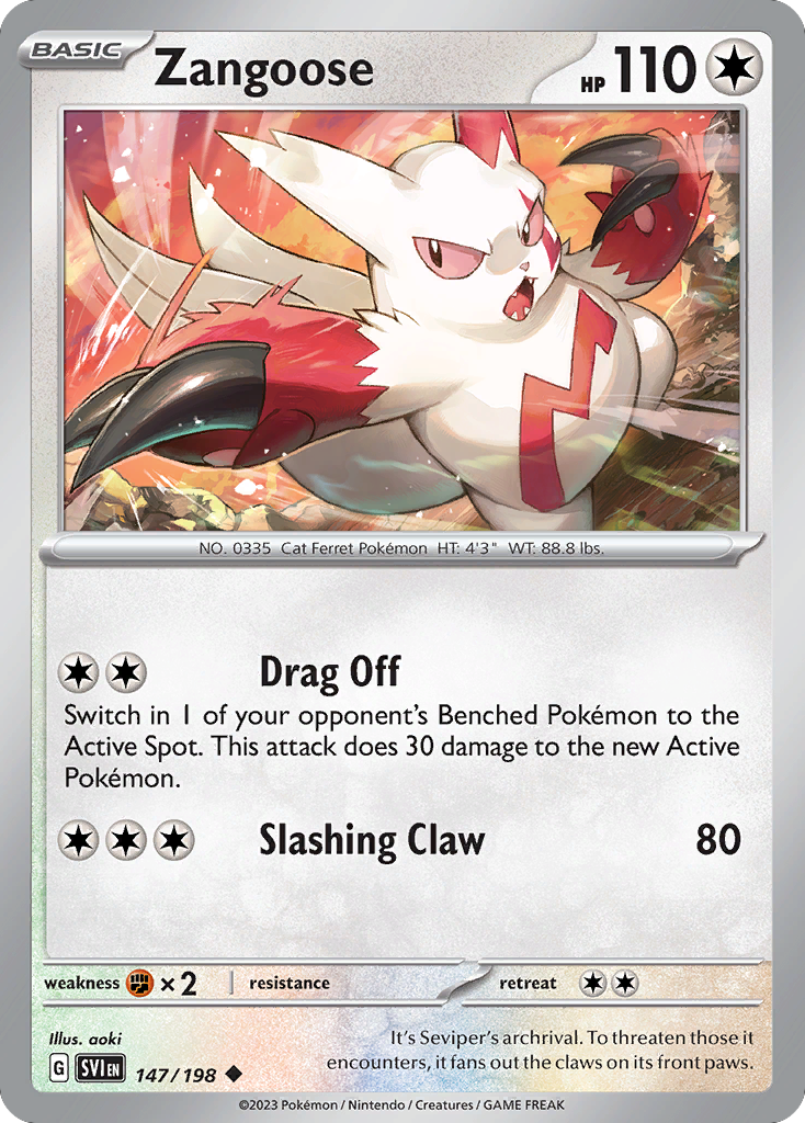 Zangoose  - 147/198 - Reverse Holofoil