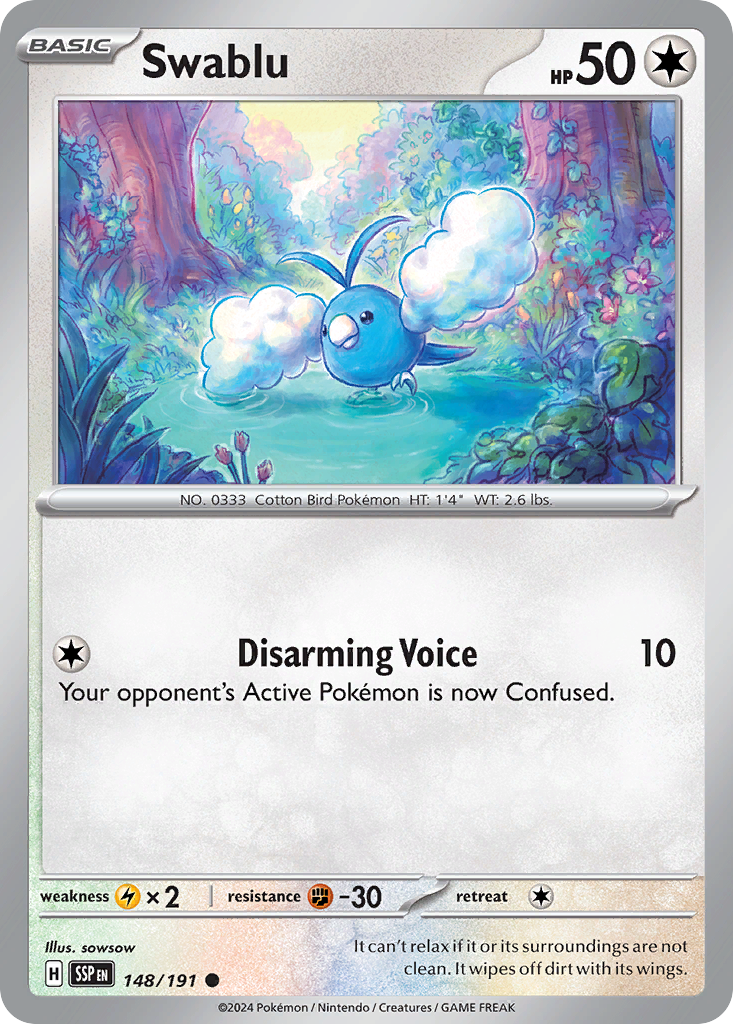 Swablu - 148/191 - Reverse Holofoil