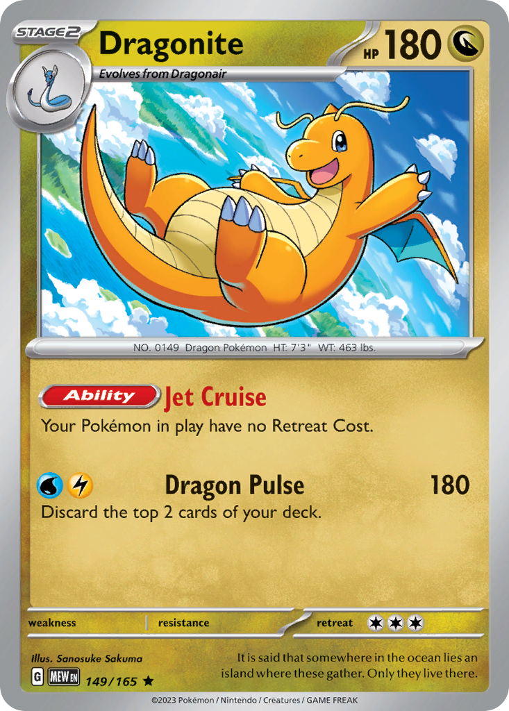 Dragonite - 149/165 - Reverse Holofoil