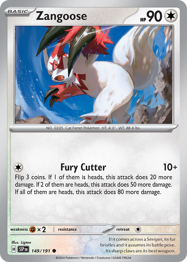 Zangoose - 149/191 - Reverse Holofoil