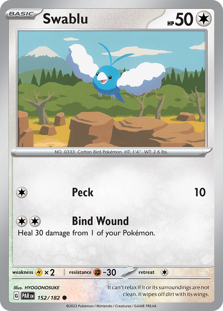 Swablu  - 152/182 - Reverse Holofoil