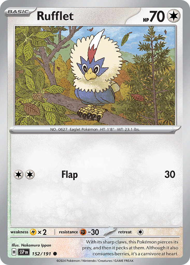 Rufflet - 152/191 - Reverse Holofoil