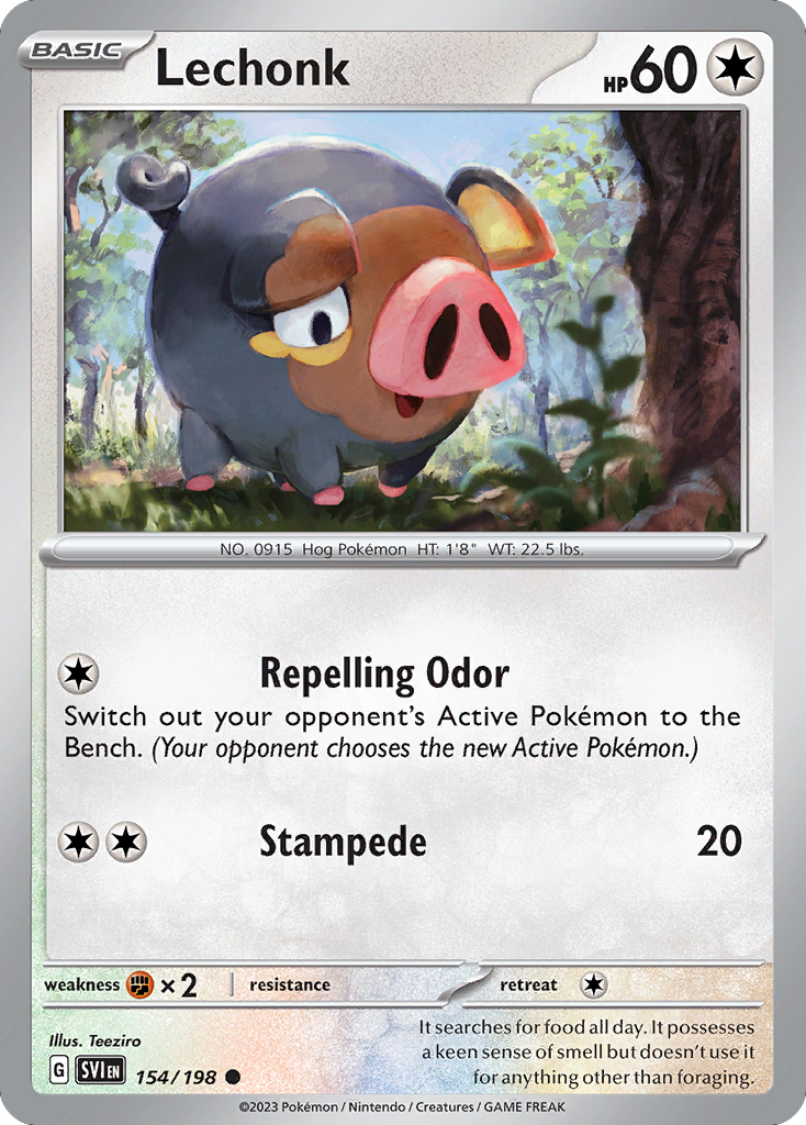 Lechonk  - 154/198 - Reverse Holofoil