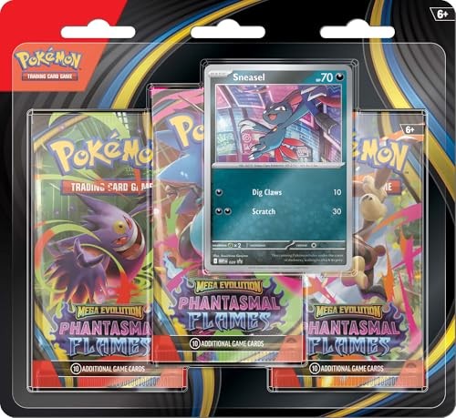 Pokemon TCG: Mega Evolutions 2 - Phantasmal Flames 3-Pack Blisters