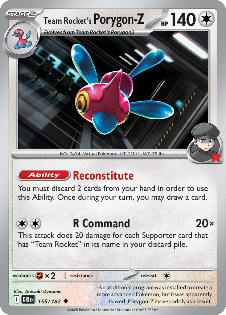 Team Rocket's Porygon - 155/182