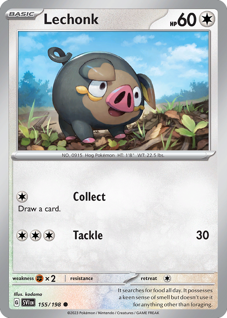 Lechonk  - 155/198 - Reverse Holofoil