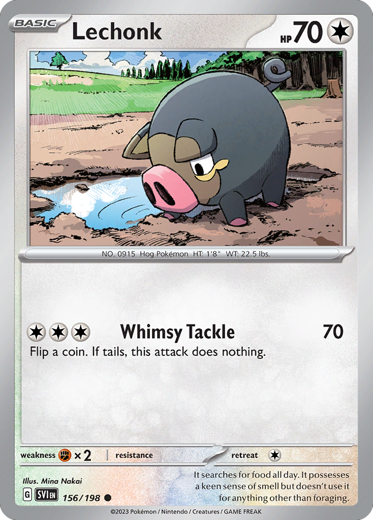 Lechonk  - 156/198 - Reverse Holofoil