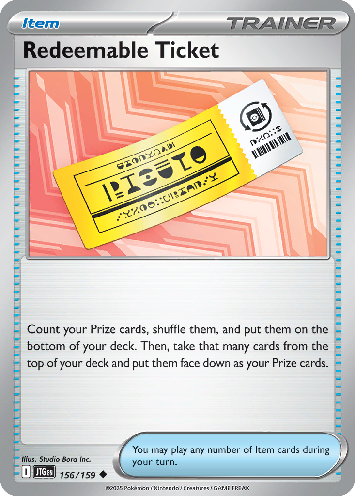 Redeemable Ticket - 156/159 - Reverse Holofoil