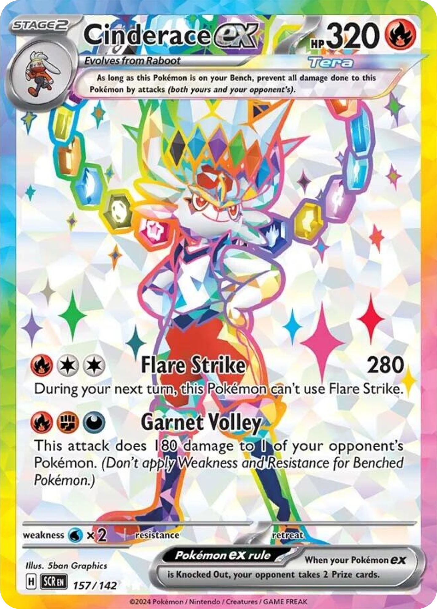 Cinderace ex  - 157/142