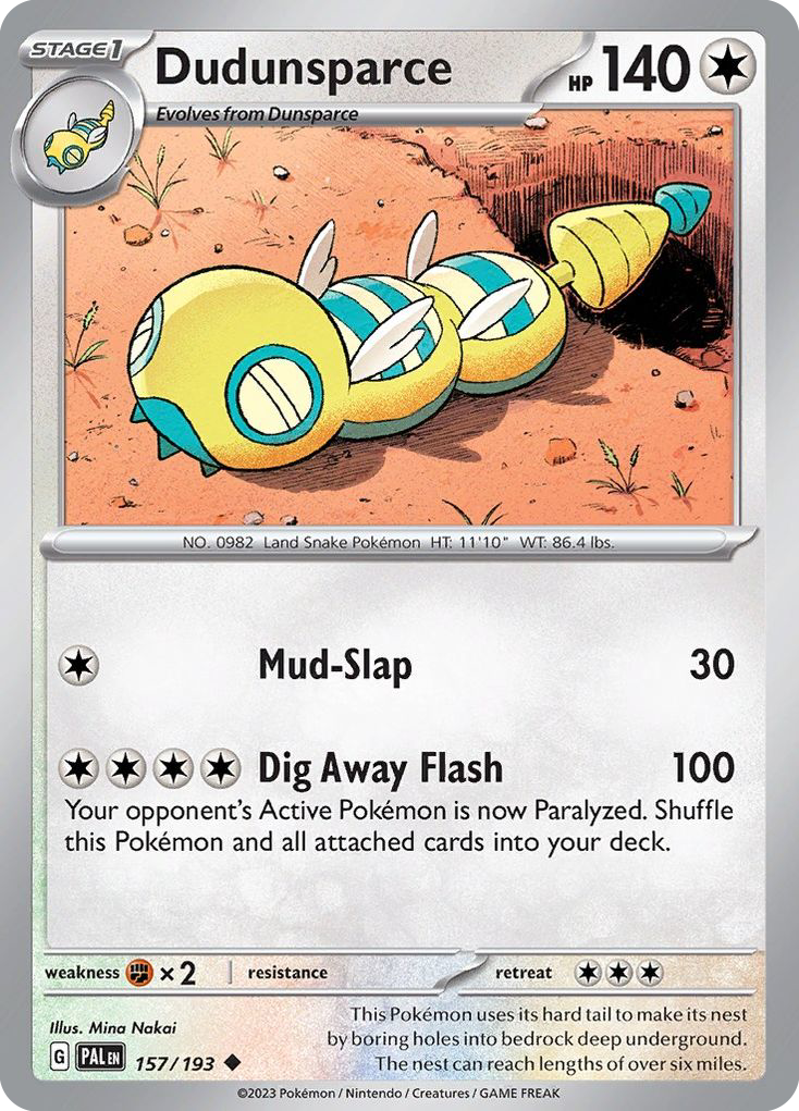 Dudunsparce - 157/193 - Reverse Holofoil
