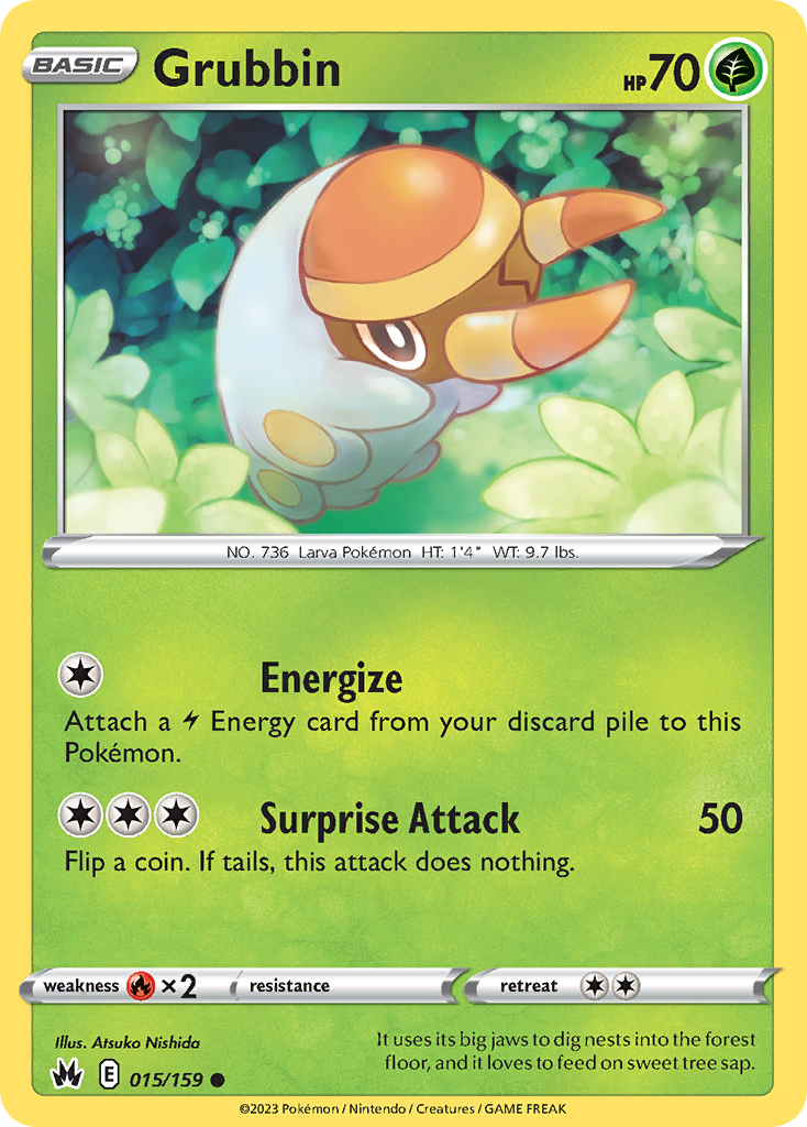 Grubbin - 015/159 - Reverse Holofoil