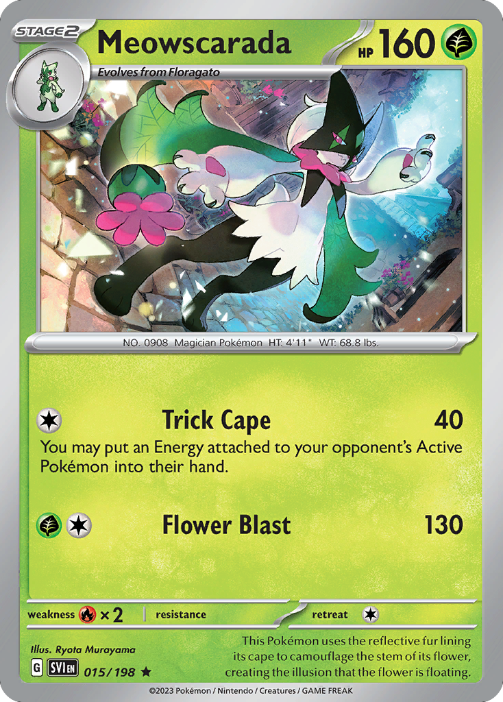Meowscarada  - 015/198 - Reverse Holofoil