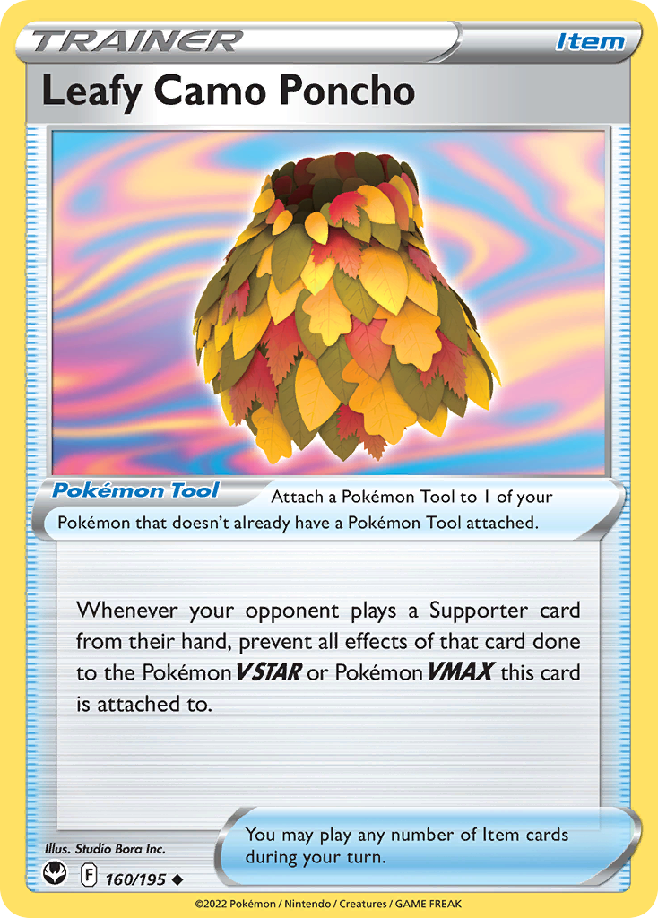 Leafy Camo Poncho - 160/195 - Reverse Holofoil