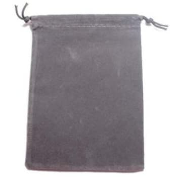 Grey Velour Dice Pouch (small)