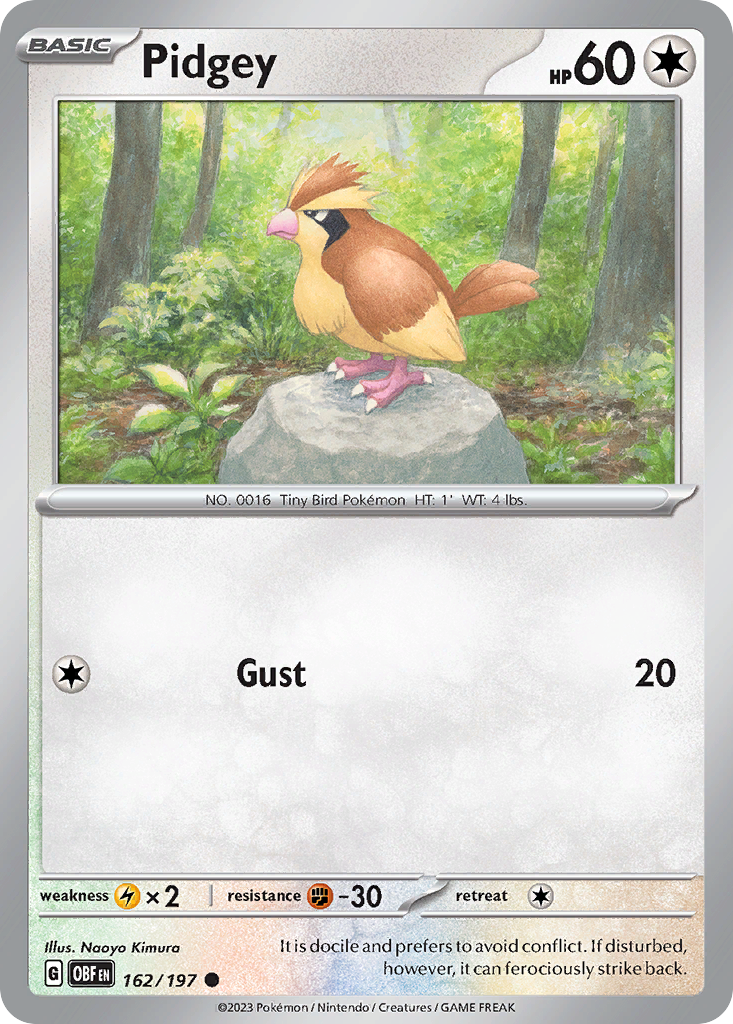 Pidgey - 162/197 - Reverse Holofoil