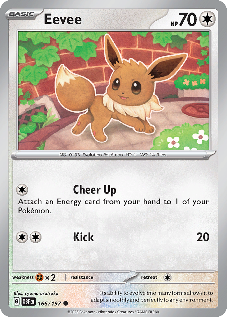 Eevee - 166/197 - Reverse Holofoil