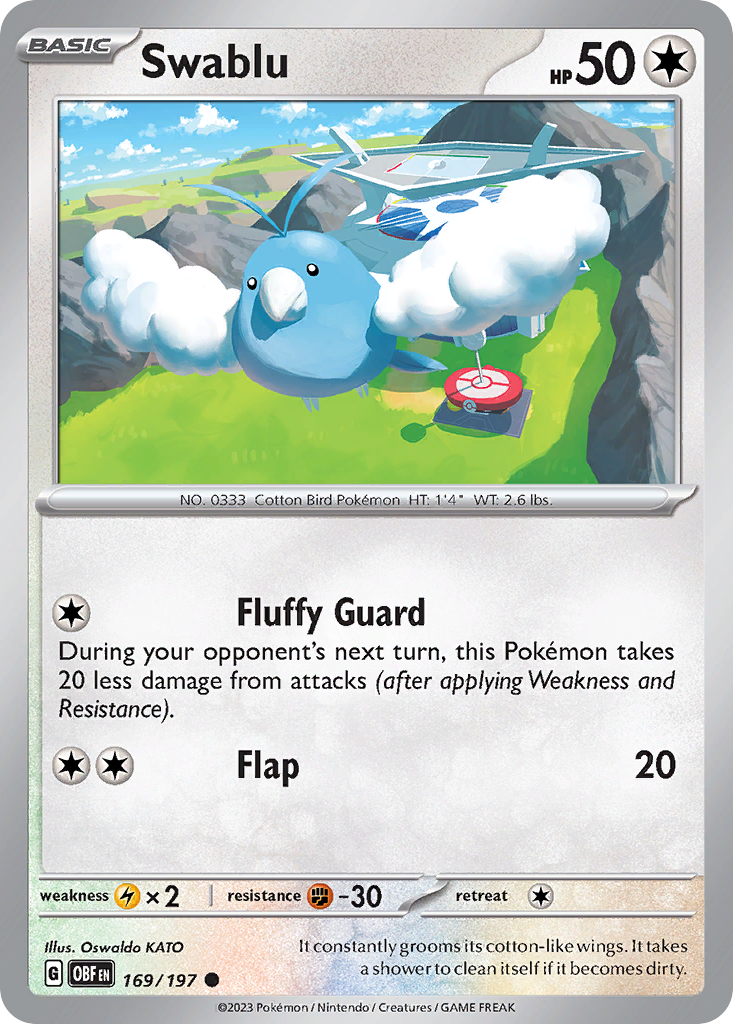 Swablu - 169/197 - Reverse Holofoil