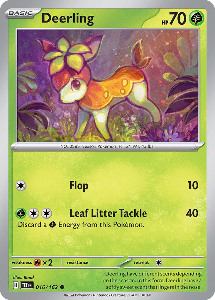 Deerling  - 016/162 - Reverse Holofoil