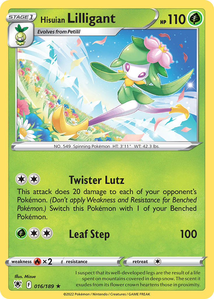 Hisuian Lilligant - 016/189 - Reverse Holofoil