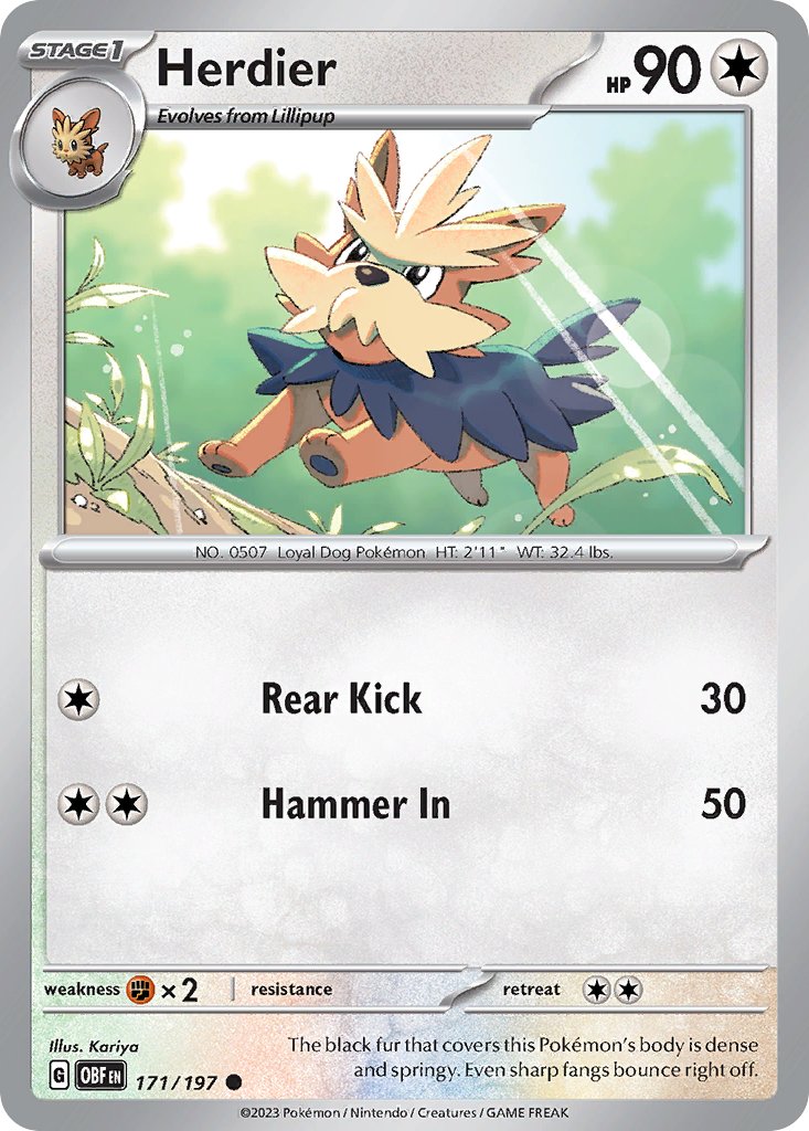 Herdier - 171/197 - Reverse Holofoil