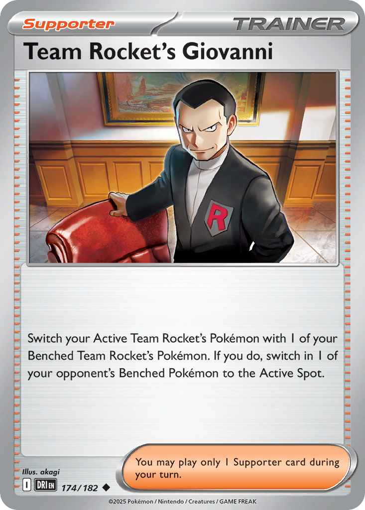 Team Rocket's Giovanni - 174/182 - Reverse Holofoil