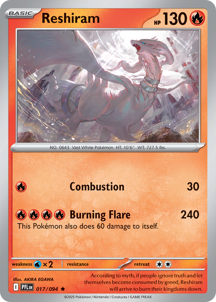 Reshiram - 017/094 - Reverse Holofoil