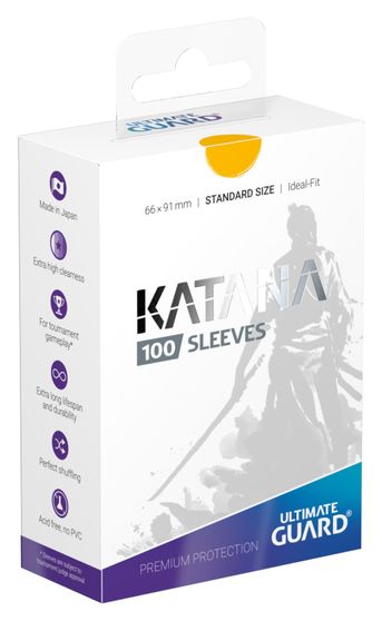 Ultimate Guard - Katana Sleeves - Standard Size - Yellow