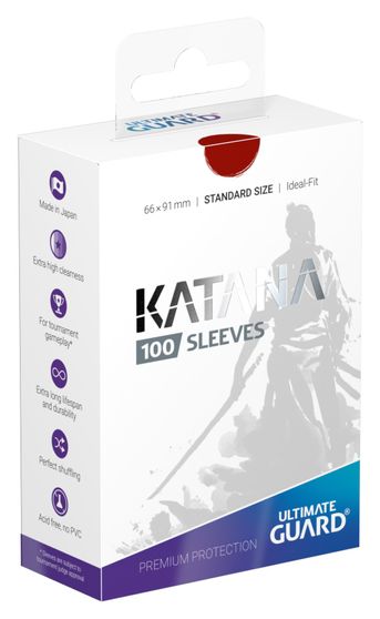 Ultimate Guard - Katana Sleeves - Standard Size - Red