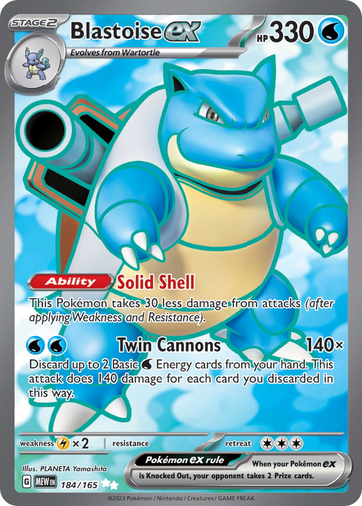 Blastoise ex  - 184/165