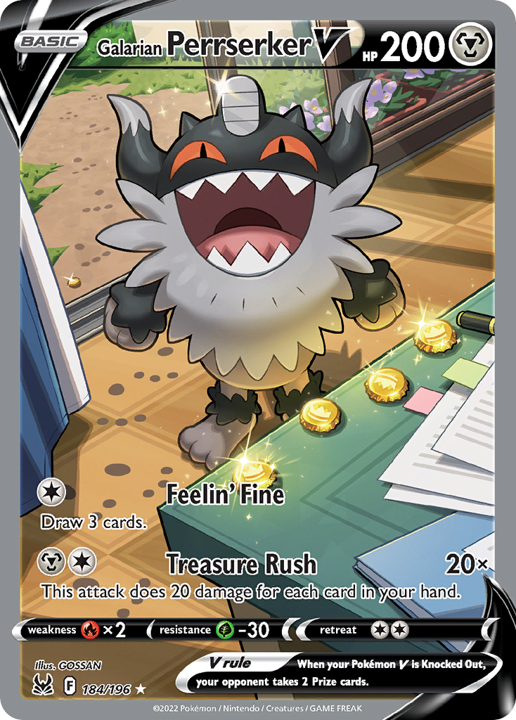 Galarian Perrserker V (Alternate Full Art) - 184/196