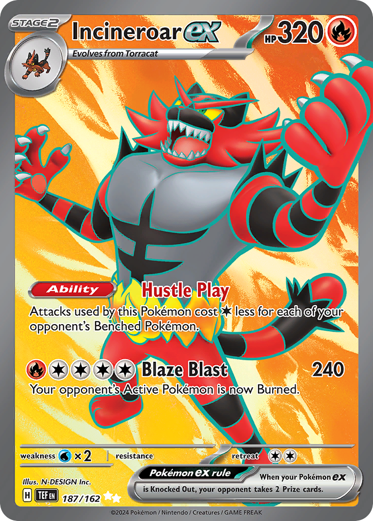 Incineroar ex  - 187/162