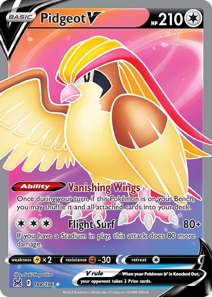 Pidgeot V (Full Art) - 188/196