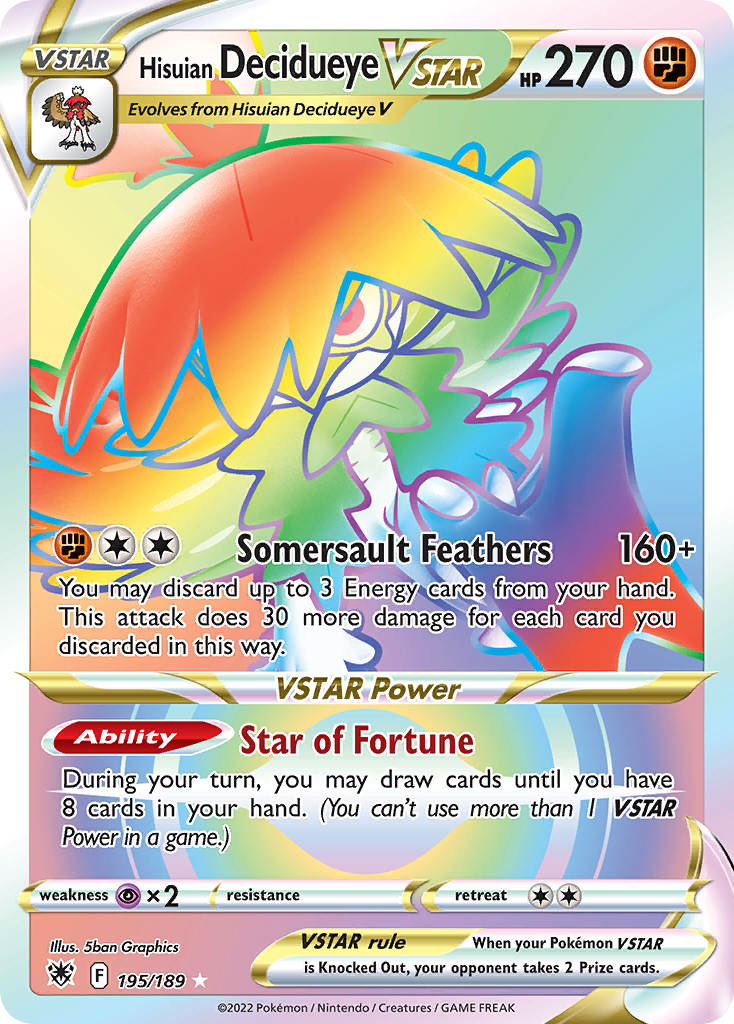 Hisuian Decidueye VSTAR (Secret) - 195/189