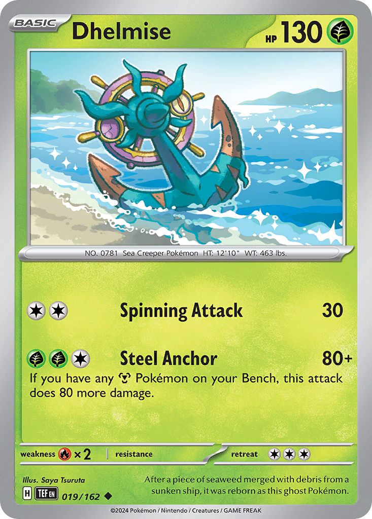 Dhelmise - 019/162 - Reverse Holofoil