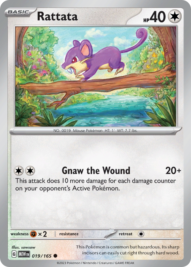 Rattata - 019/165 - Reverse Holofoil