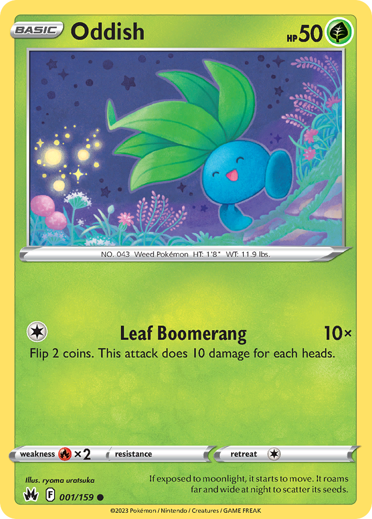 Oddish - 001/159 - Reverse Holofoil